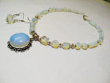 Water color beaded necklace moti with earrings 4i-102