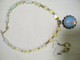 Water color beaded necklace moti with earrings 4i-102