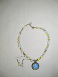 Water color beaded necklace moti with earrings 4i-102