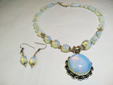 Water color beaded necklace moti with earrings 4i-102
