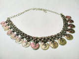 Elegant om written silver designer choker necklace 1c-149