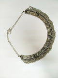Silver choker necklace with chains 1c-145
