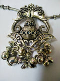 German silver pendant style necklace with elephant design earrings 3f-125
