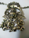 German silver pendant style necklace with elephant design earrings 3f-125
