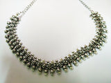 Elegant designer german silver choker necklace 1c-147