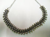 Elegant designer german silver choker necklace 1c-147