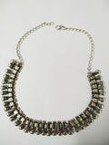 Full length silver choker style necklace 1c-142