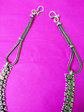 Center moti bar stylish choker silver necklace 1c-151
