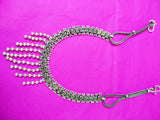 Center moti bar stylish choker silver necklace 1c-151