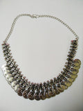 Om syled silver choker necklace  1c-146