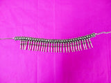 New designer german silver choker necklace with hanging silver bars 1c-150